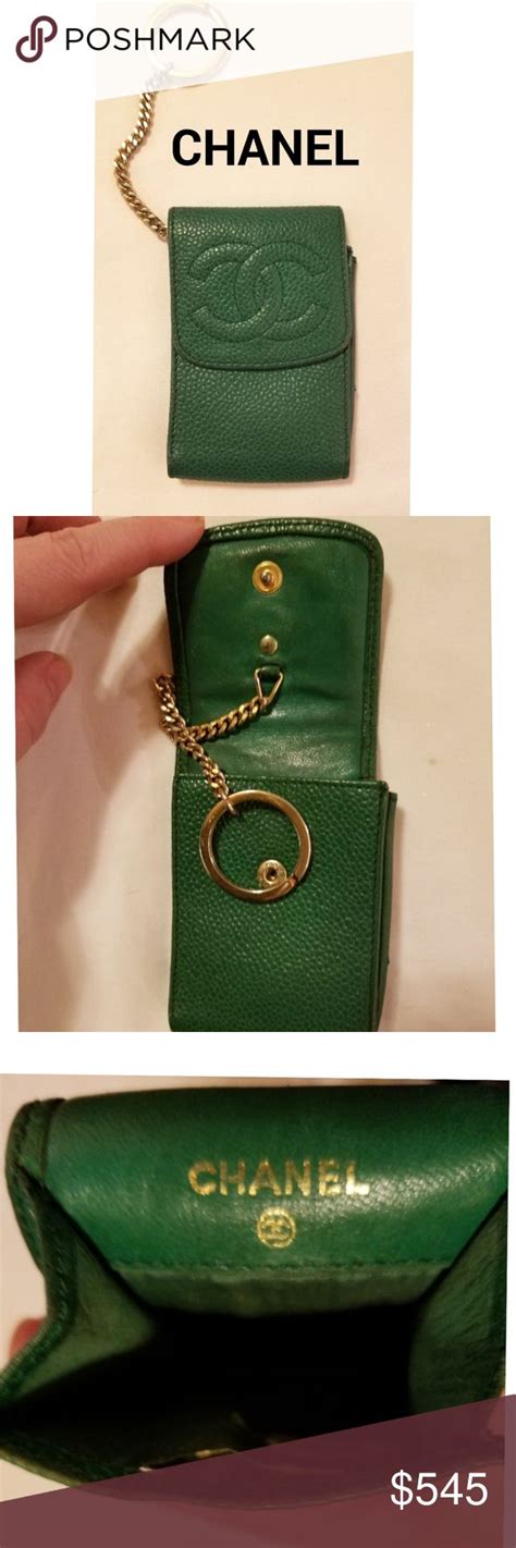 chanel keychain card holder